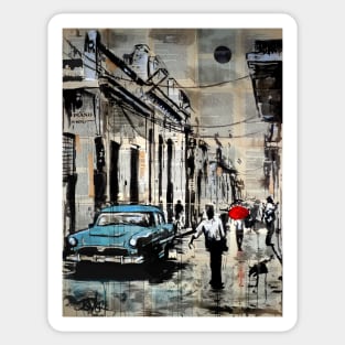Somewhere in old Havana Sticker